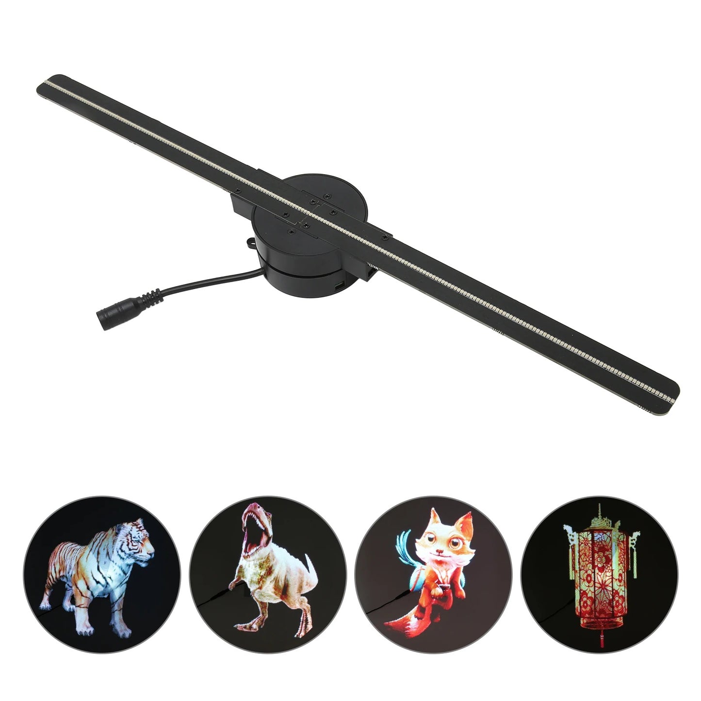 3D Hologram Fan 16.5in 2000x224 WiFi 3D Projector with 224 LED Light Beads for Business Store Advertising