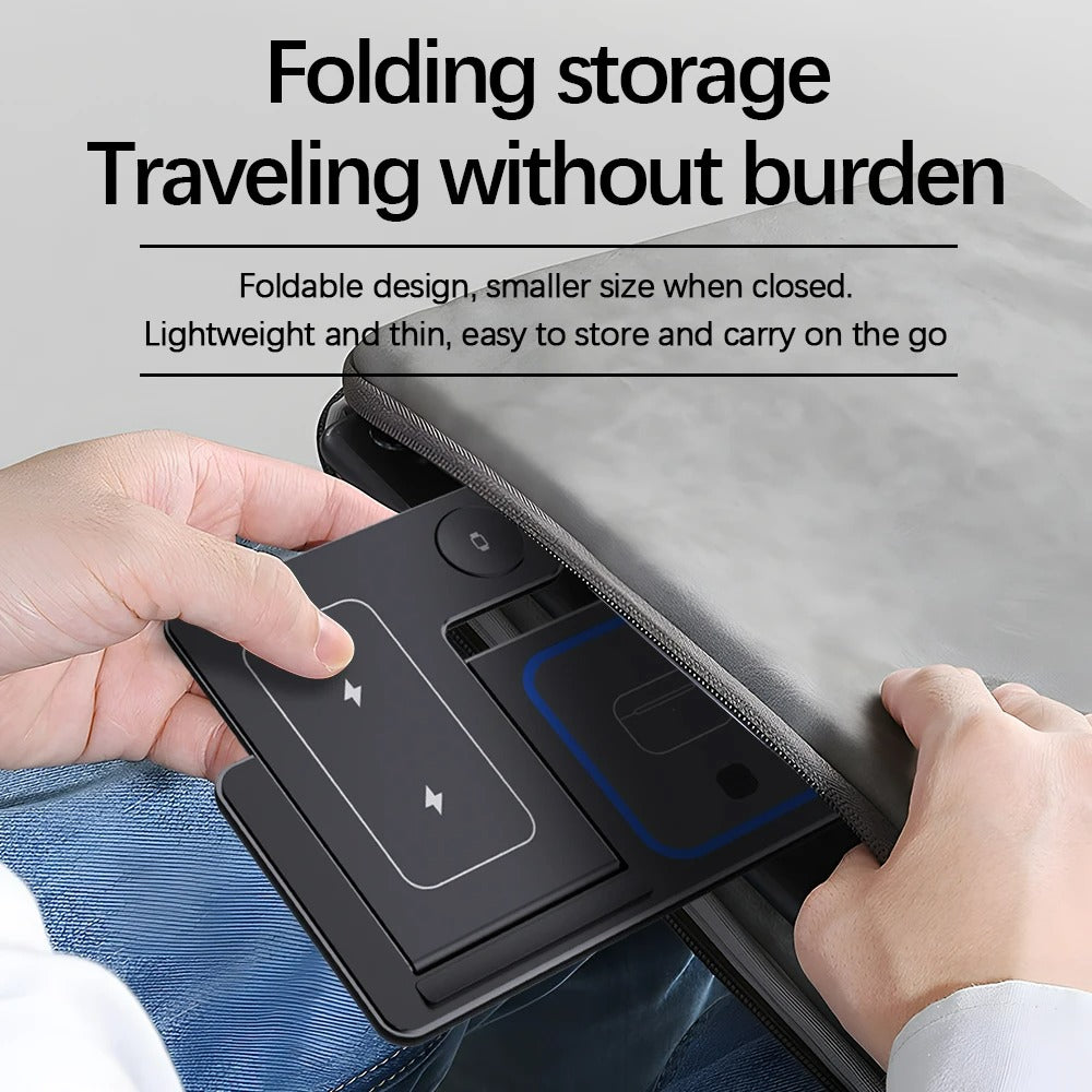 Draadloze oplaadstation met een magnetische snel laad stand voor telefoon horloge oortjes USB gevoed multi-device oplaad hub draagbare oplader