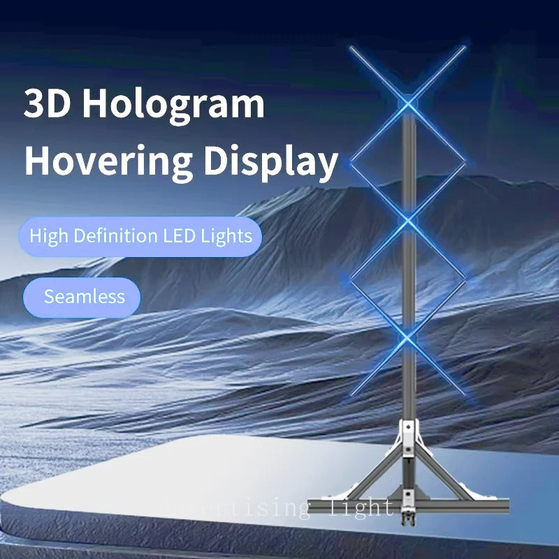 *3 3D Hologram Projector Fan Advertising Display Stand Led Sign Holographic Lamp Player 3D Fan Stand Support Splicing